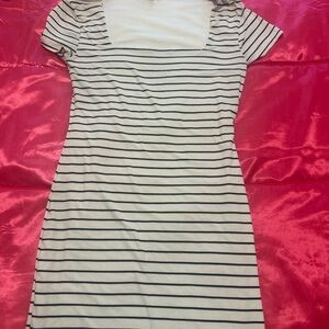 Striped Black and White Women's Dress